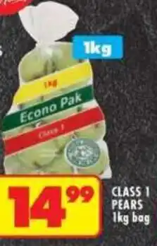 Shoprite Class 1 Pears offer
