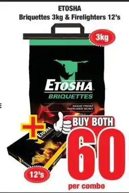 Boxer ETOSHA Briquettes 3kg & Firelighters 12's offer