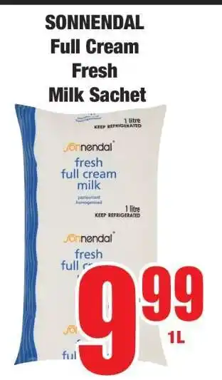 Boxer SONNENDAL Full Cream Fresh Milk Sachet offer