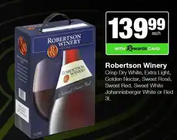 Spar Tops ROBERTSON WINERY offer