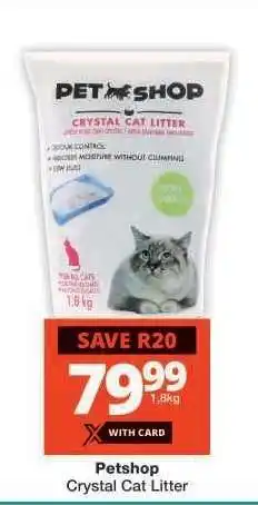 Checkers Petshop Crystal Cat Litter offer