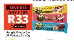 Checkers Jungle Energy Bar offer