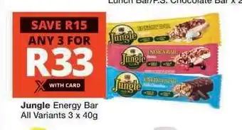 Checkers Jungle Energy Bar offer