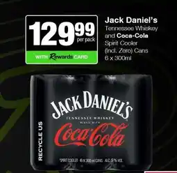Spar Tops Jack Daniel’s Tennessee Whiskey and Coca-Cola Spirit Cooler offer