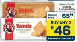 Pick n Pay Hypermarket Bakers Tennis Biscuits Assorted 200g offer
