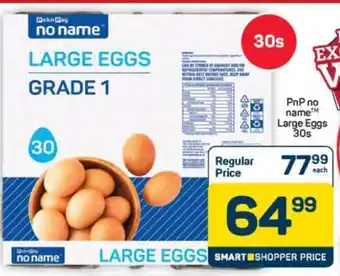 Pick n Pay Hypermarket PnP no name Large Eggs 30s offer