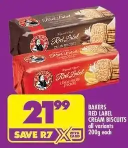 Shoprite BAKERS RED LABEL CREAM BISCUITS offer