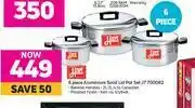 Game Hart 6 Piece Aluminium Solid Lid Pot Set offer