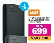Game WD 1TB Elements Black Hard Drive WDBUZG0010BB offer