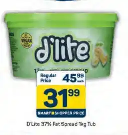 Pick n Pay D'Lite 37% Fat Spread 1kg Tub offer