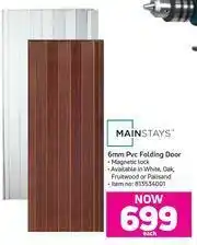 Game Mainstays 6mm PVC Folding Door-Each offer
