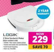 Game Logik 2 Slice Sandwich Maker RSH-440593-018 offer