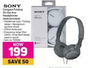 Game Sony Compact Folding On Ear Aux Headphones MDR-ZX110BCE offer
