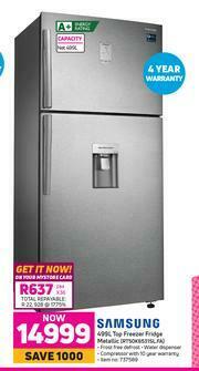 Game Samsung 499L Top Freezer Fridge Metallic RT50K6531SL.FA offer
