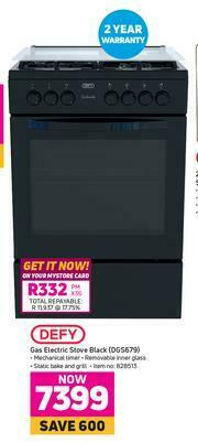 Game Defy Gas Electric Stove (Black) DGS679 offer