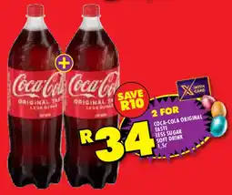 Shoprite Coca-cola original taste less sugar soft drink offer