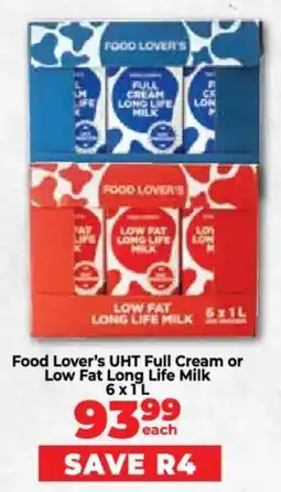Food Lover's Market Food Lover's UHT Full Cream or Low Fat Long Life Milk offer