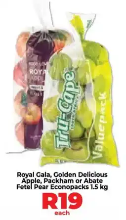 Food Lover's Market Royal Gala, Golden Delicious Apple, Packham or Abate Fetel Pear Econopacks offer