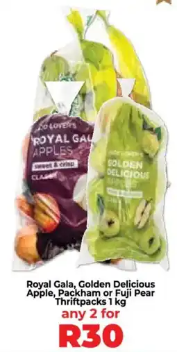 Food Lover's Market Royal Gala, Golden Delicious Apple, Packham or Fuji Pear Thriftpacks offer