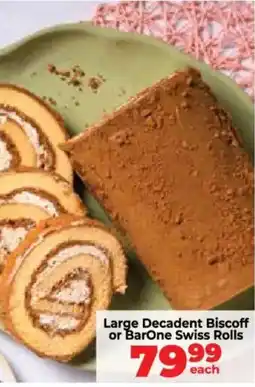 Food Lover's Market Large Decadent Biscoff or BarOne Swiss Rolls offer