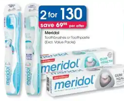 Clicks Meridol Toothbrushes or Toothpaste offer