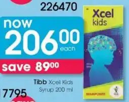 Clicks Tibb Xcel Kids Syrup offer