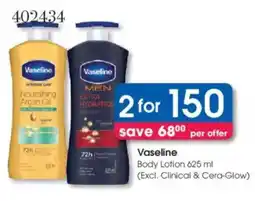 Clicks Vaseline Body Lotion offer