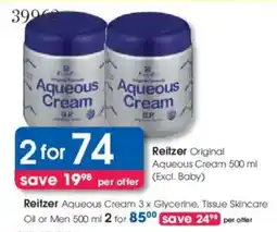 Clicks Reitzer Original Aqueous Cream offer