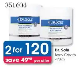 Clicks Dr. Sole Body Cream offer
