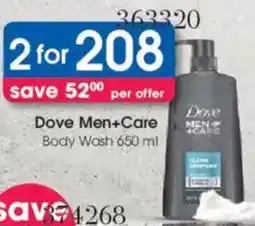 Clicks Dove Men+ Care Body Wash offer