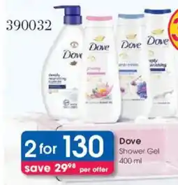 Clicks Dove Shower Gel offer