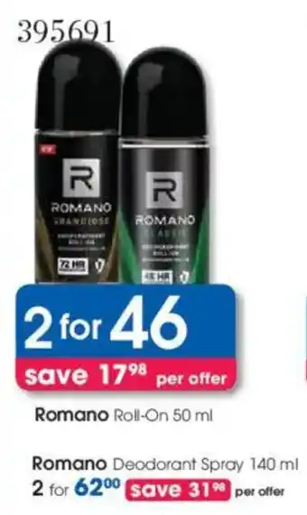 Clicks Romano Roll-On offer