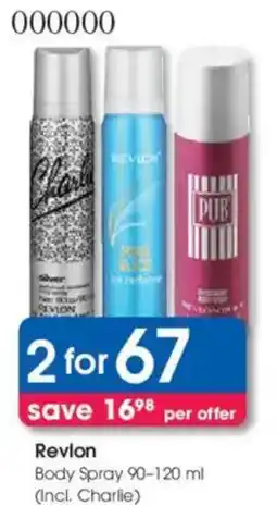 Clicks Revlon Body Spray offer