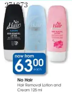 Clicks No Hair Hair Removal Lotion and Cream offer