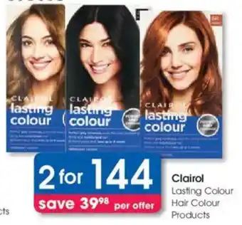Clicks Clairol Lasting Colour Hair Colour Products offer