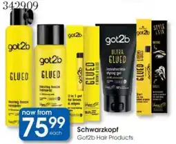 Clicks Schwarzkopf Got2b Hair Products offer