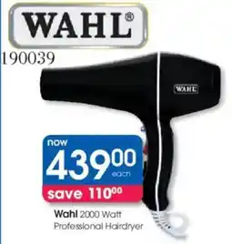 Clicks Wahl 2000 Watt Professional Hairdryer offer