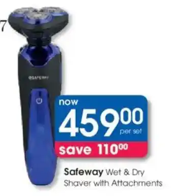 Clicks Safeway Wet & Dry Shaver with Attachments offer