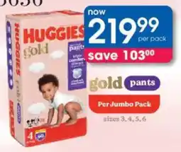 Clicks Huggies gold pants jumbo pack offer