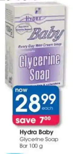 Clicks Hydra Baby Glycerine Soap Bar offer