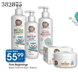 Clicks Pure Beginnings Baby Toiletries offer