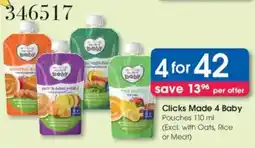 Clicks Clicks Made 4 Baby Pouches offer