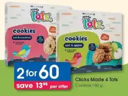 Clicks Clicks Made 4 Tots Cookies offer