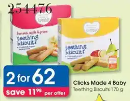 Clicks Clicks Made 4 Baby Teething Biscuits offer