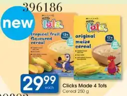Clicks Clicks Made 4 Tots Cereal offer