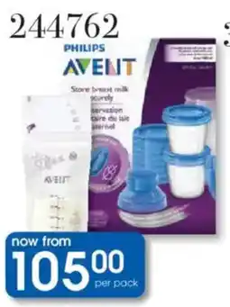 Clicks Philips Avent Breast Milk Bags or Storage Cups offer