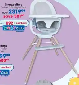 Clicks Snuggletime Swivel 360 High Chair offer