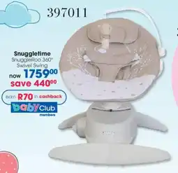 Clicks Snuggletime SnuggleRoo 360 Swivel Swing offer