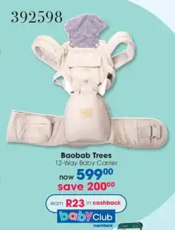 Clicks Baobab Trees 12-Way Baby Carrier offer