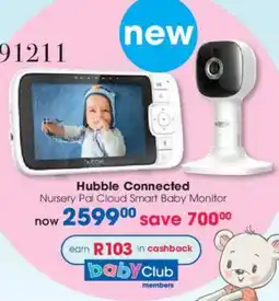 Clicks Hubble Connected Nursery Pal Cloud Smart Baby Monitor offer